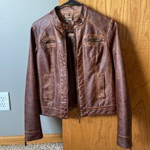 Faux leather jacket